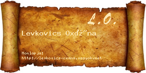 Levkovics Oxána névjegykártya